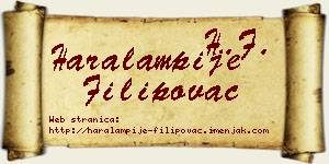 Haralampije Filipovac vizit kartica